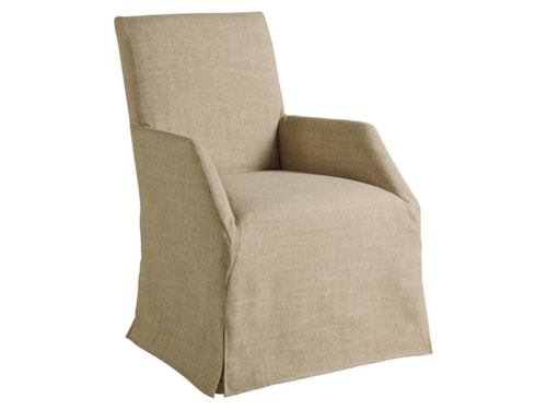 Fiona Arm Chair with Hidden Casters and Slipcover