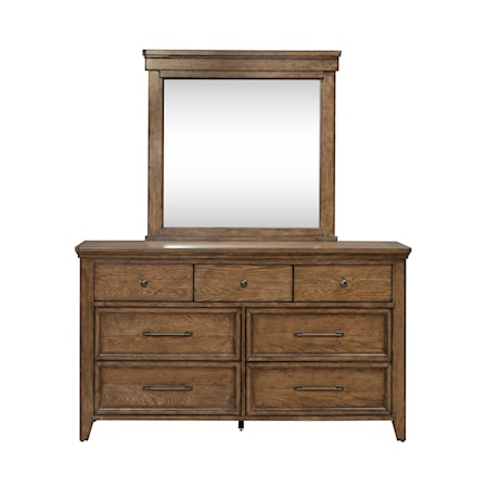 7-Drawer Dresser and Mirror