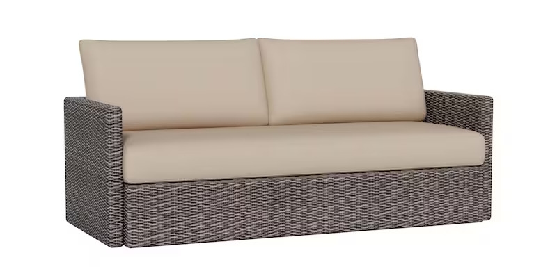 Outdoor Wicker Bench Sofa