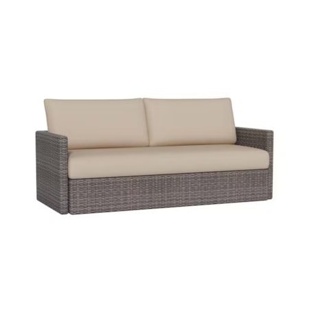 Outdoor Wicker Bench Sofa