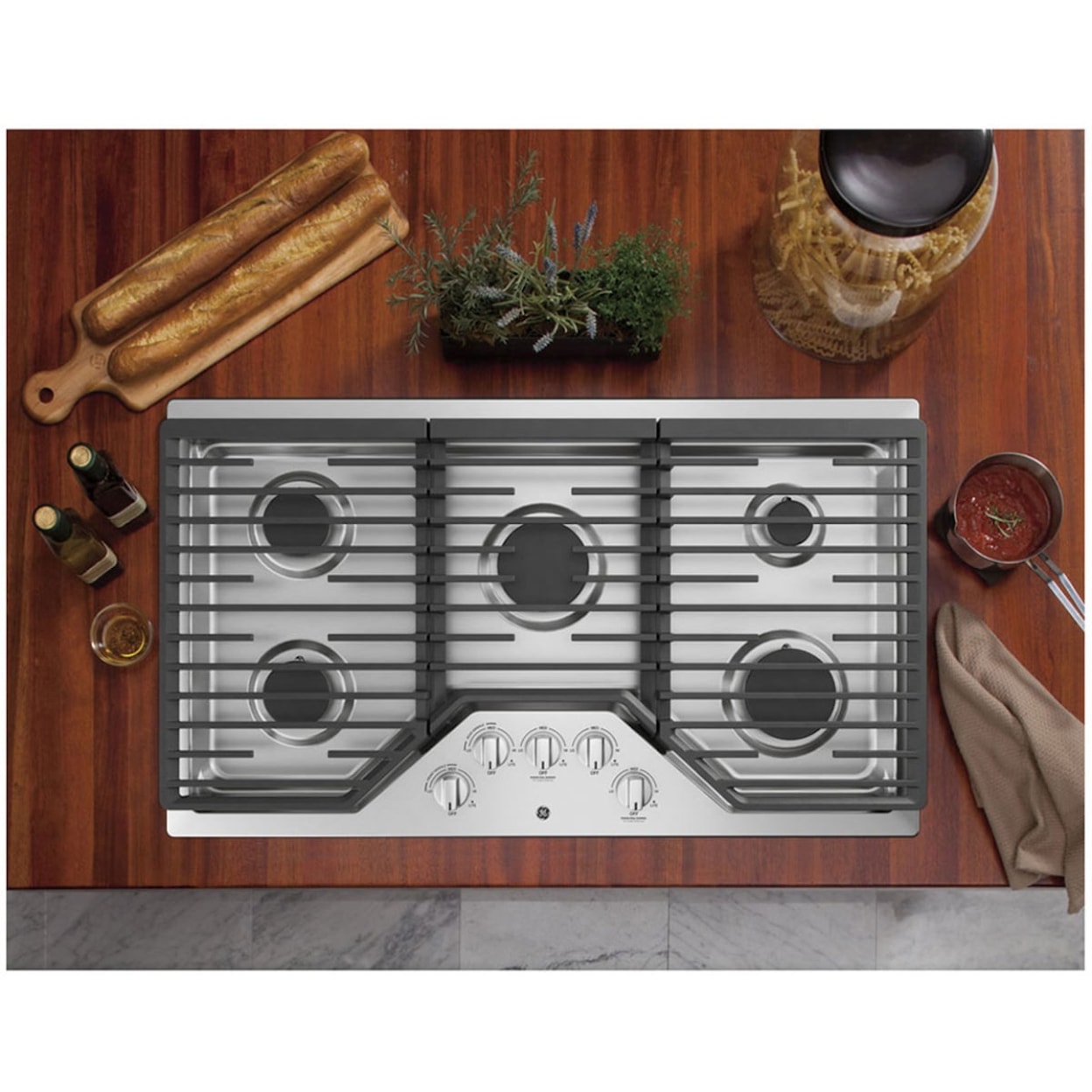 GE Appliances Cooktop Built-In Stainless Steel Gas Cooktop