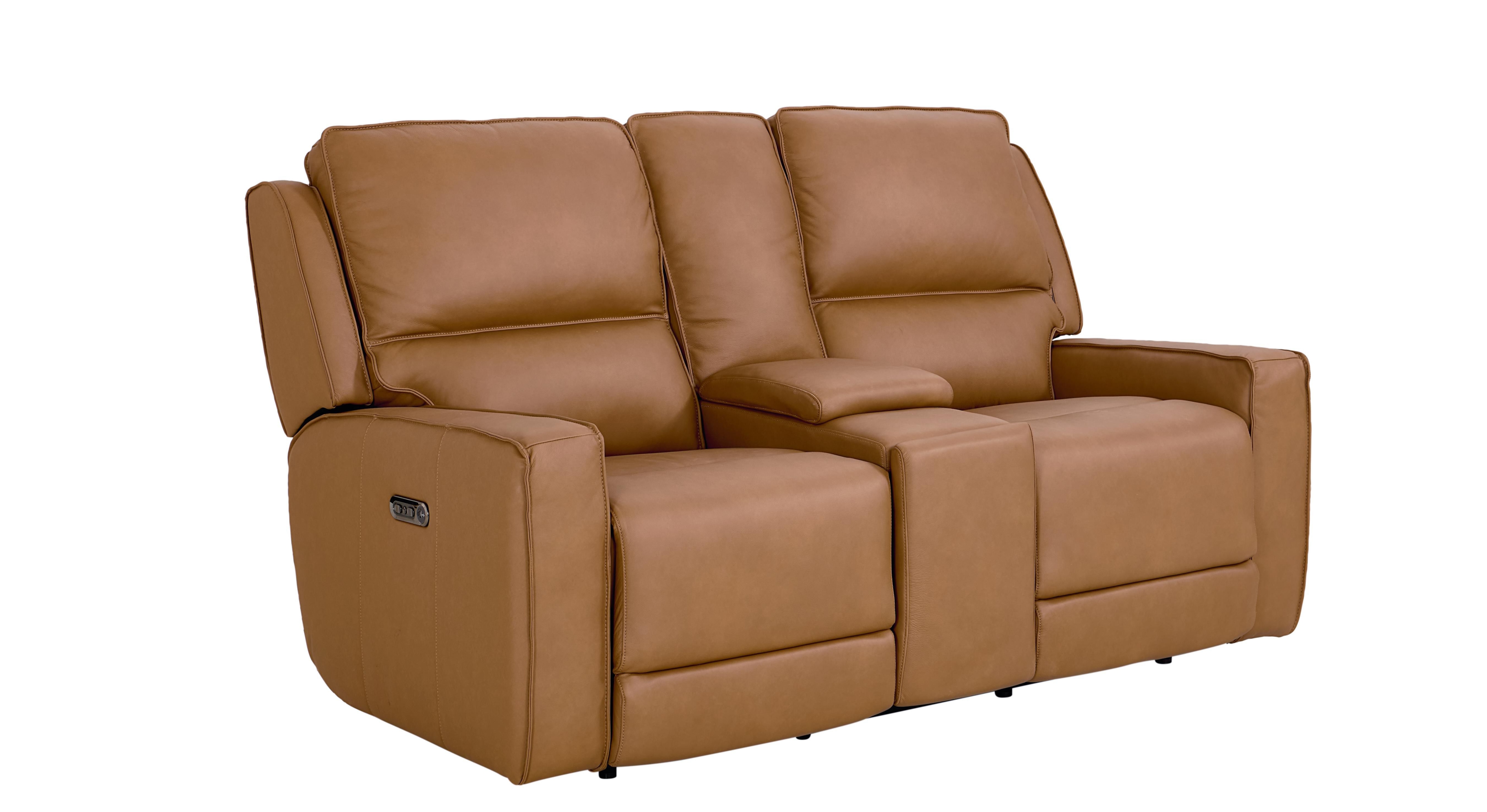 Bassett Club Level - Raymond Motion Loveseat w/Power & Console