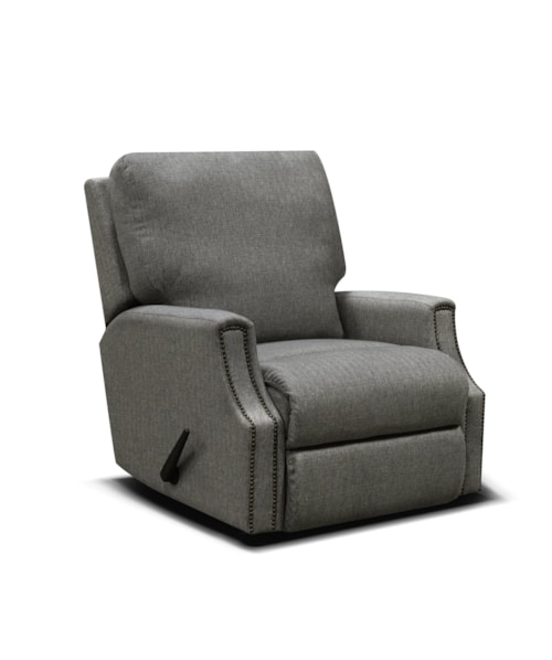 Casual Minimum Proximity Recliner with Nailhead Trim