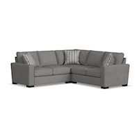 Contemporary L-Shaped Sectional with Accent Pillows