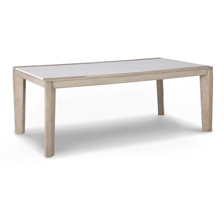 Contemporary Rectangular Two-Tone Dining Table 
