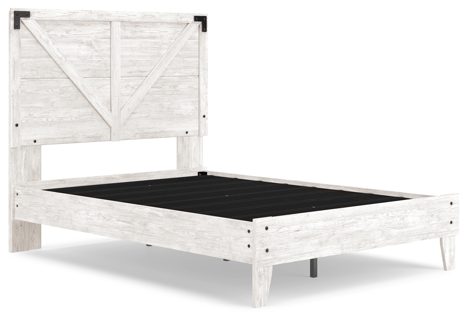 Full Crossbuck Panel Platform Bed