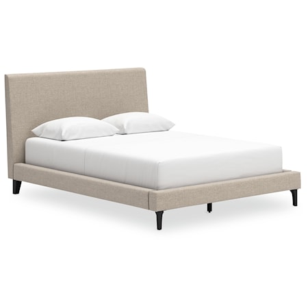 Queen Upholstered Bed With Roll Slats