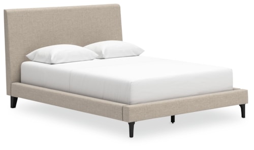 Queen Upholstered Bed With Roll Slats