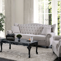 Transitional Sofa with Nailhead Trim 