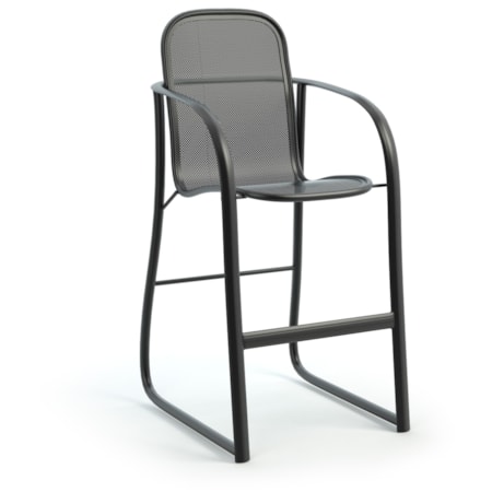 Fixed Mesh Barstool w/Kickplate