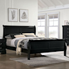FUSA Louis Philippe Queen Bed, Black