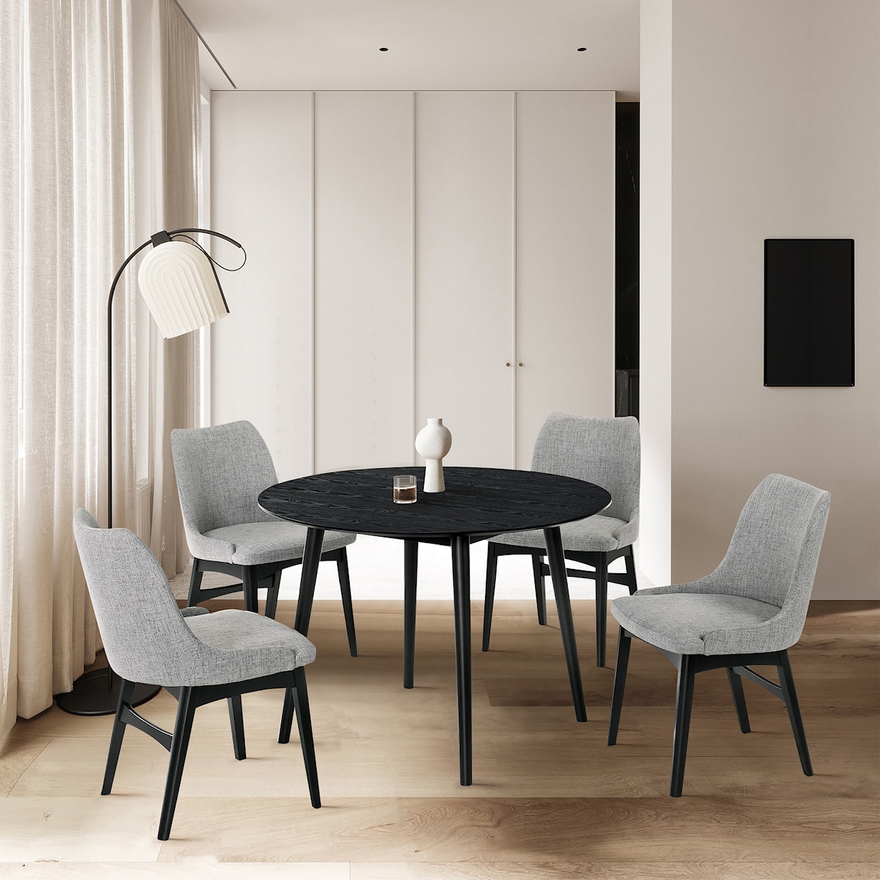 Armen Living Arcadia/Azalea 5-Piece Dining Set