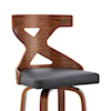 Armen Living Gayle 26" Swivel Upholstered Barstool