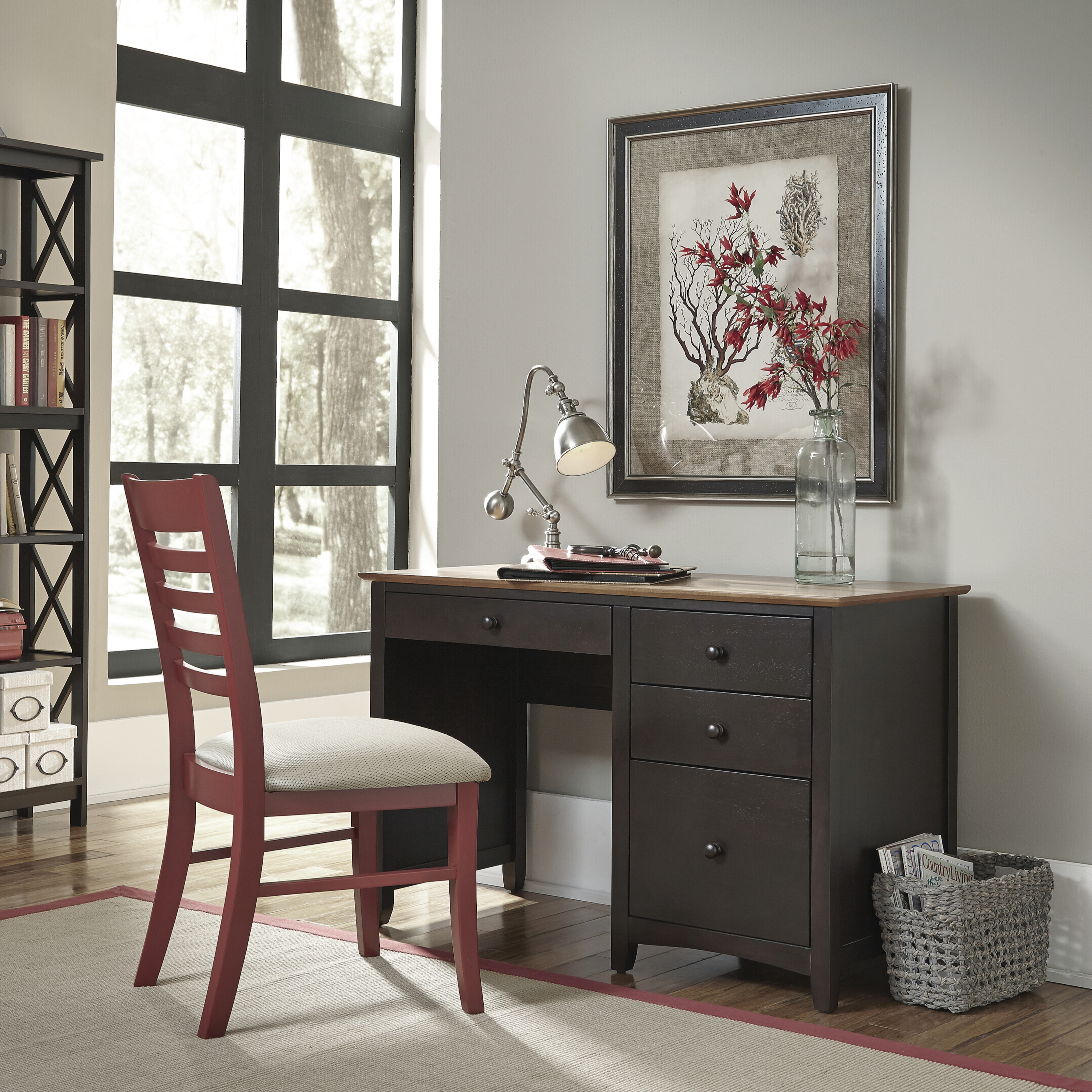 Traditional 4-Drawer Executive Lancaser Shaker Desk