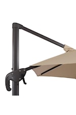 Furniture of America Fera Contemporary 10' Cantilever Umbrella with LED Bulb