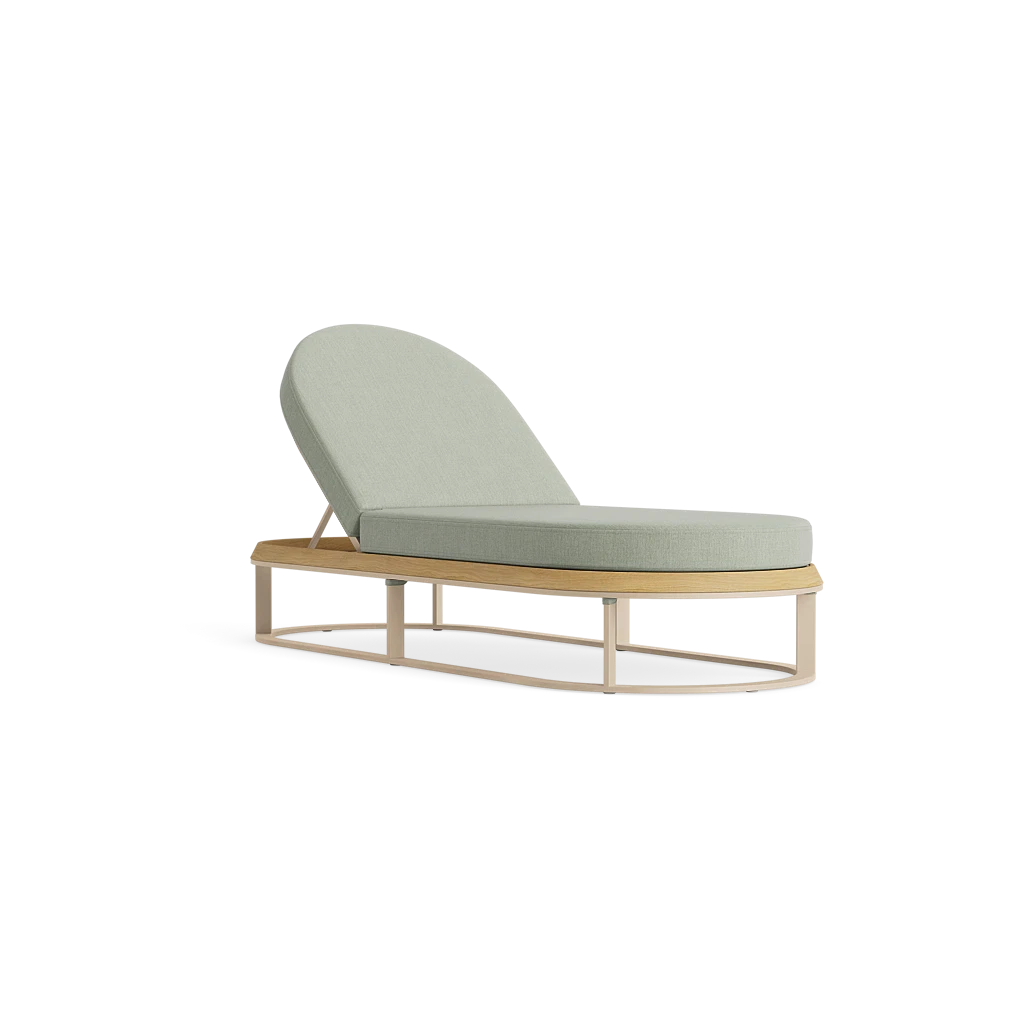 Adj. Cushioned Ovate Chaise Lounge