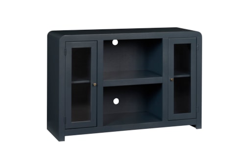 Contemporary 6-Shelf 51" Console with 2-Doors with Wire Management