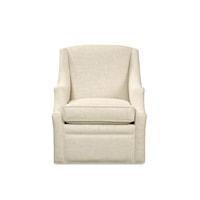 Transitional Swivel Chair with Scoop Arms
