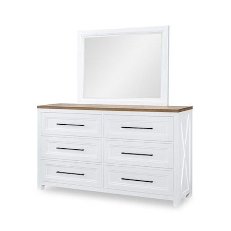 6-Drawer Dresser and Mirror Set