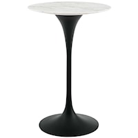 28" Round Artificial Marble Bar Table