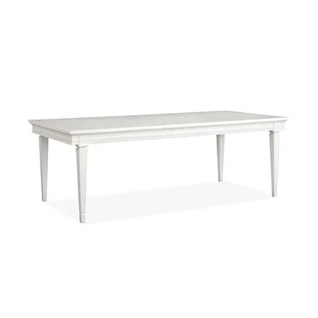 Farmhouse Rectangular Dining Table with Extension Leaf