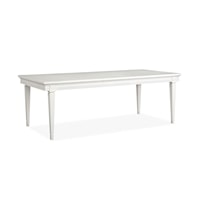 Farmhouse Rectangular Dining Table with Extension Leaf