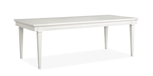 Farmhouse Rectangular Dining Table with Extension Leaf