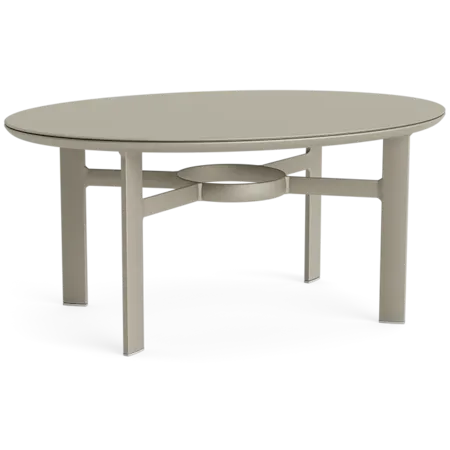 Modern 42" x 30" Ovate Aluminum Coffee Table