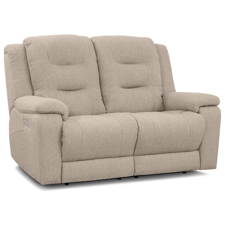 Leighton Casual Power Reclining Loveseat with Power Headrest