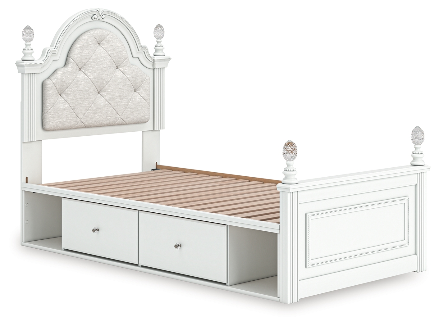 Signature Design by Ashley Kozlani Twin Upholstered Panel Storage Bed