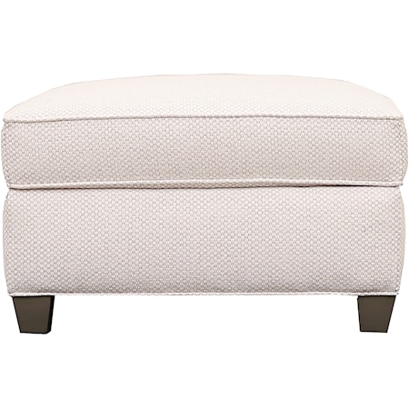 Contemporary Rectangular Accent Ottoman with Tapered Legs