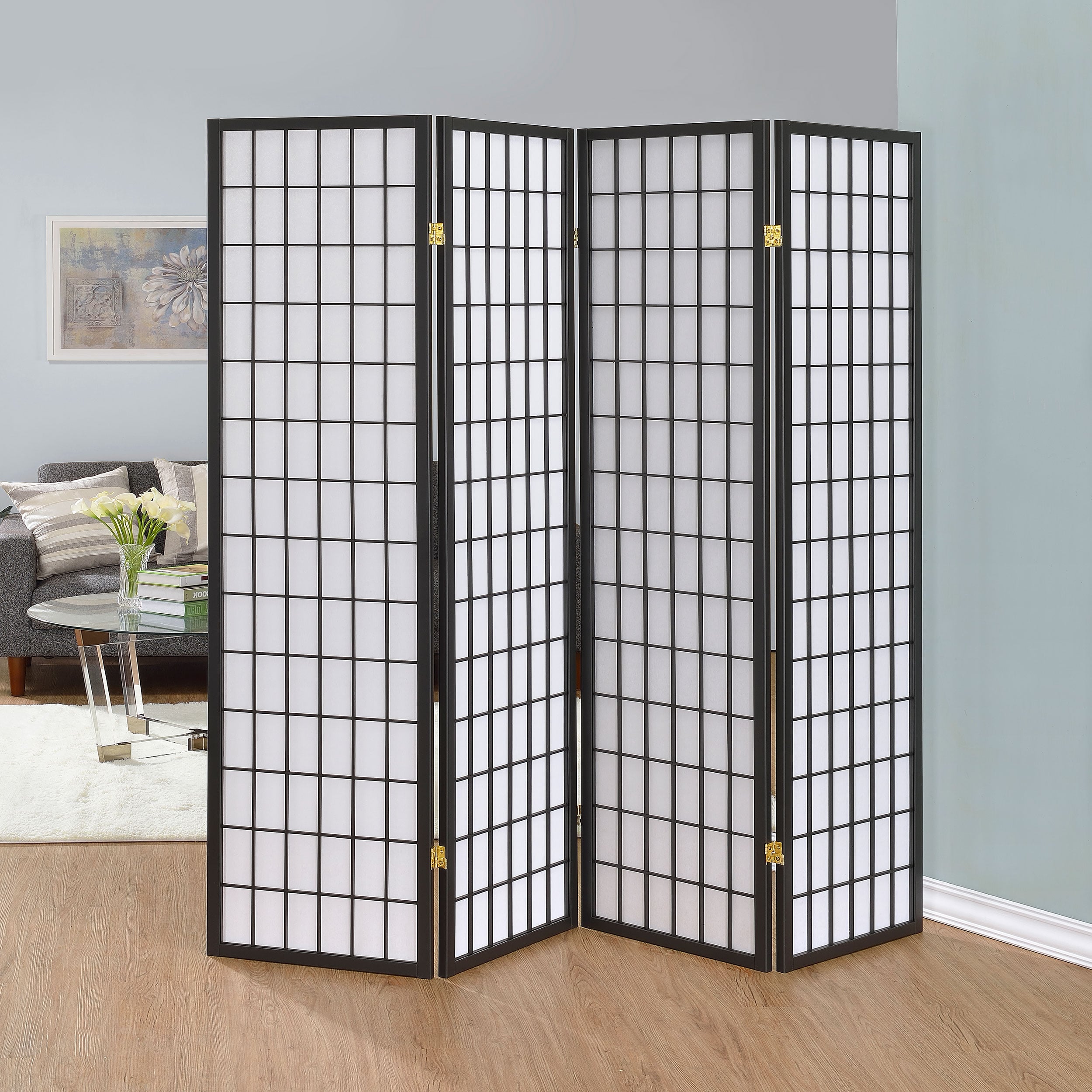 Coaster Roberto 4-Panel Room Divider Folding Shoji Screen