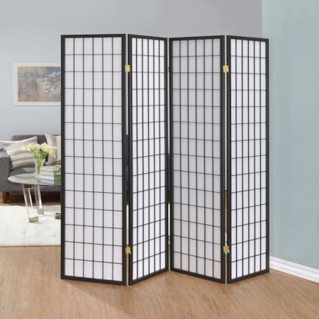 4-Panel Room Divider Folding Shoji Screen