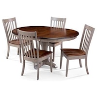 5 Piece Mary Table and Alex Chair Set