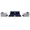 Modway Harmony Outdoor 5 Piece Sectional Sofa Set