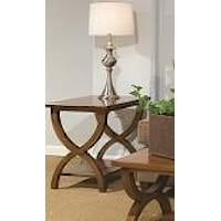 Transitional End Table with Open Shelf
