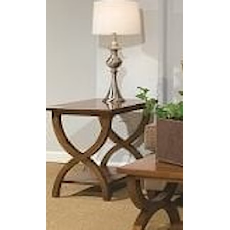 Transitional End Table with Open Shelf