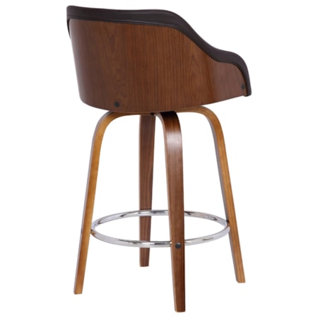 Faux Leather 26&quot; Counter Height Swivel Stool