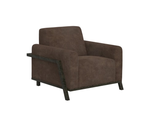 Contemporary Armchair with Throw Pillow