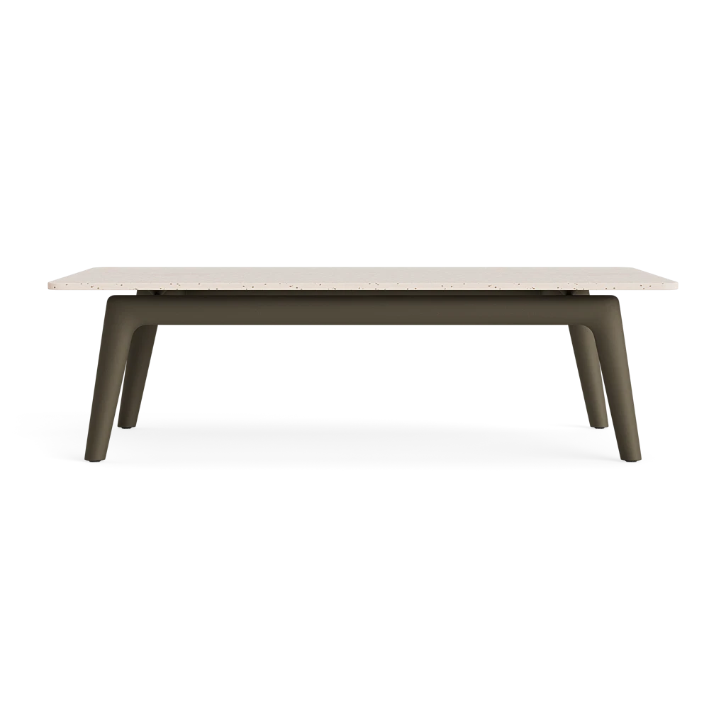 Small 42" Rect. Stone-Top Coffee Table