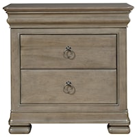 Transitional Nightstand with Outlet