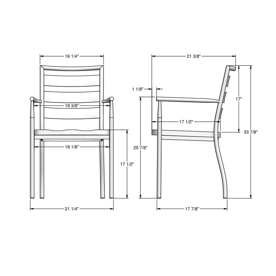 Ladder Back Arm Chair