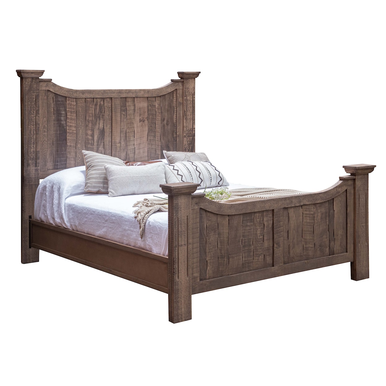 International Furniture Direct Madeira Queen Panel Bed