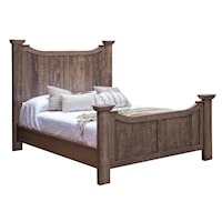 Rustic King Panel Bed