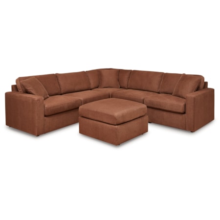 5-Piece Sectional And Ottoman