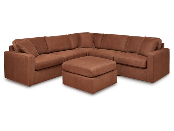 5-Piece Sectional And Ottoman