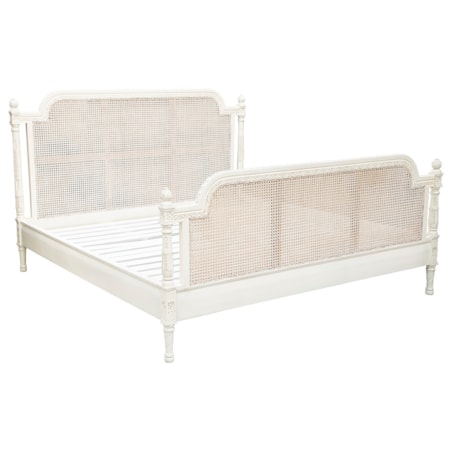 King Bed with Cane Headboard