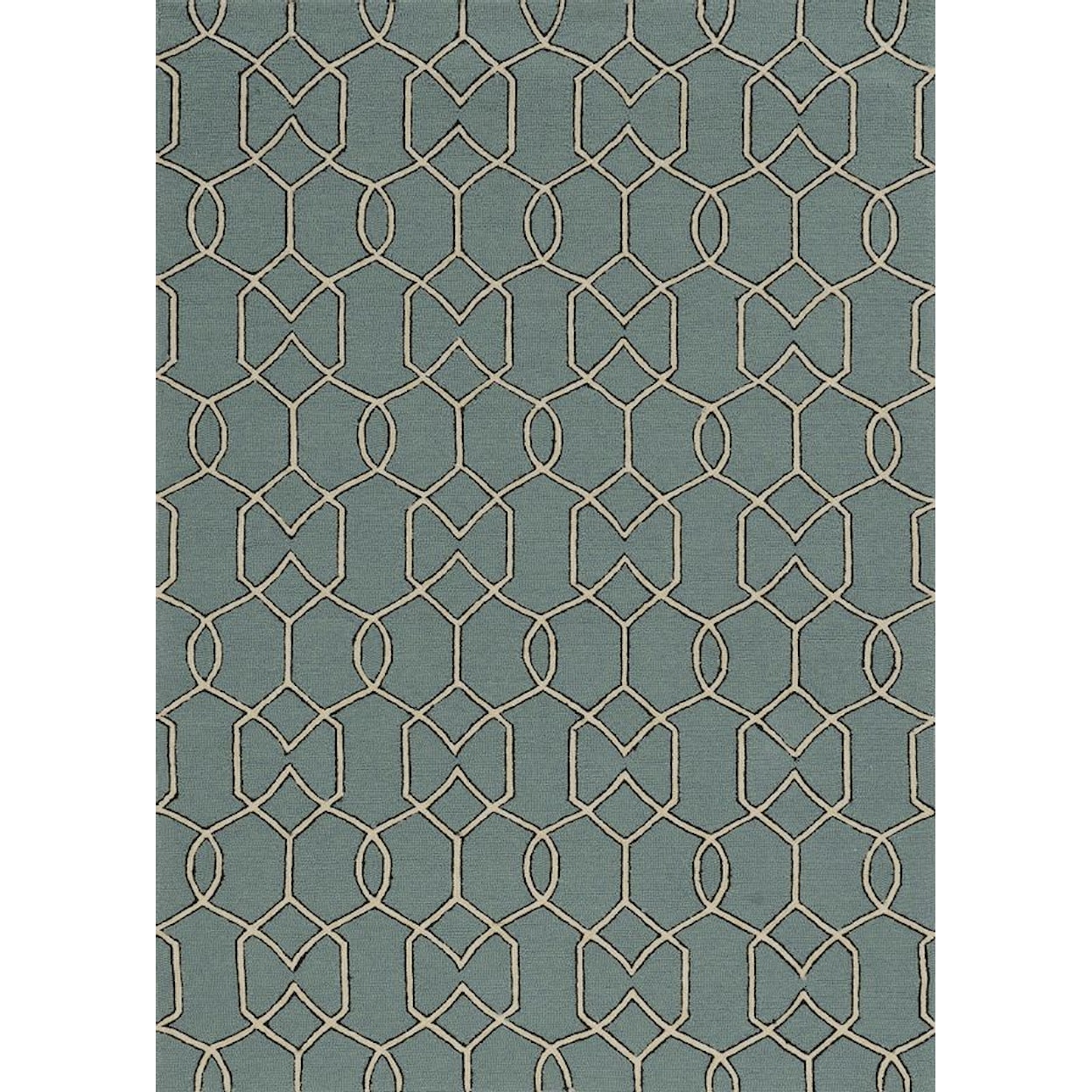 Kas Libby Langdon Hamptons 5' x 7' Spa Groovy Gate Rug