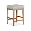 Magnussen Home Lindon Occasional Tables Wood Stool with Upholstered Seat