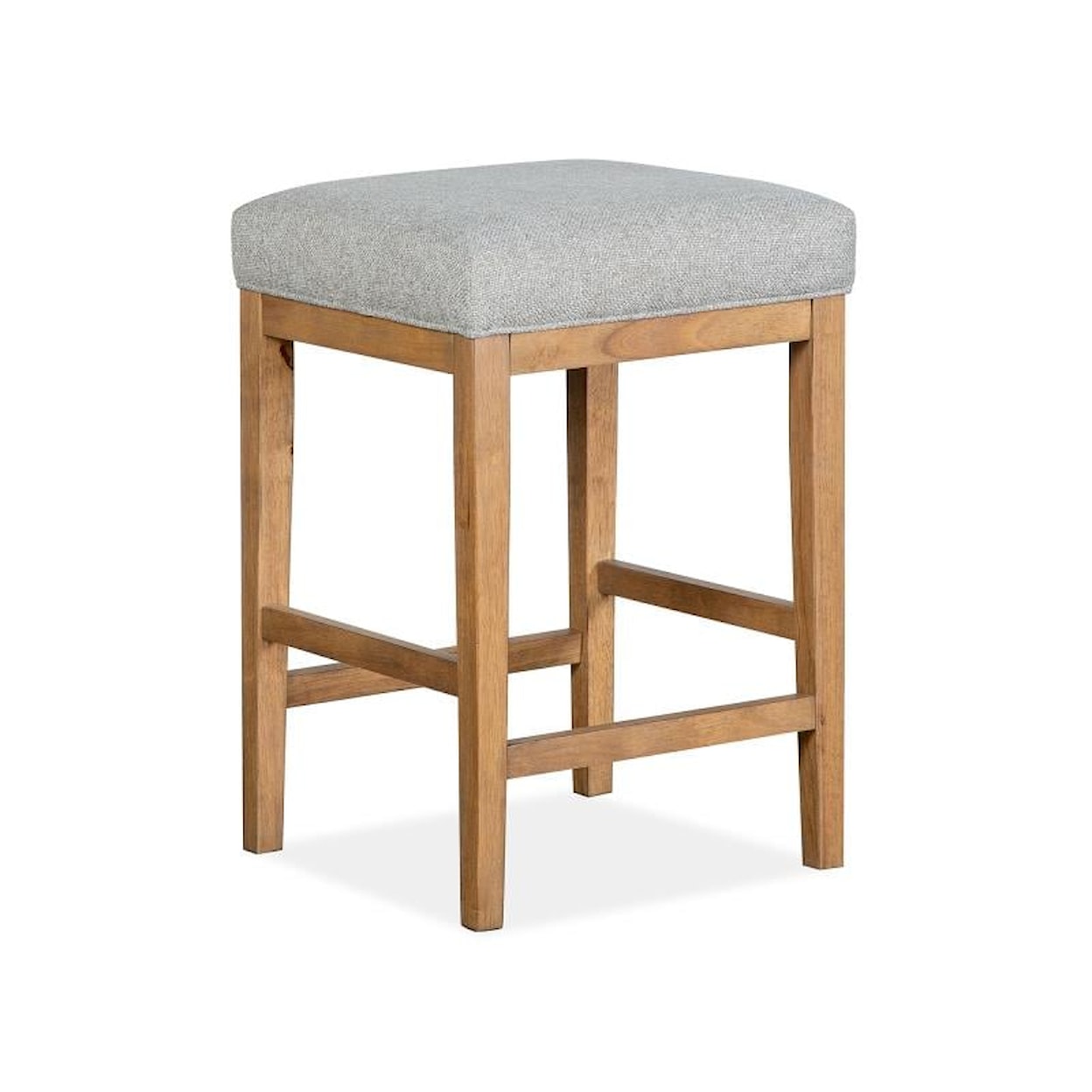 Magnussen Home Lindon Occasional Tables Wood Stool with Upholstered Seat